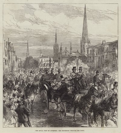 Der königliche Besuch in Coventry, der Umzug durch die Stadt von Sir John Charles Robinson